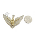 Real 10k Yellow Gold Angel Wing Diamond 1.17CT Charm Pendant 10kt for Chain