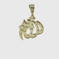10k Gold Allah Charm Miami Cuban Chain 20" 3mm Necklace Pendant , REAL 10kt SET