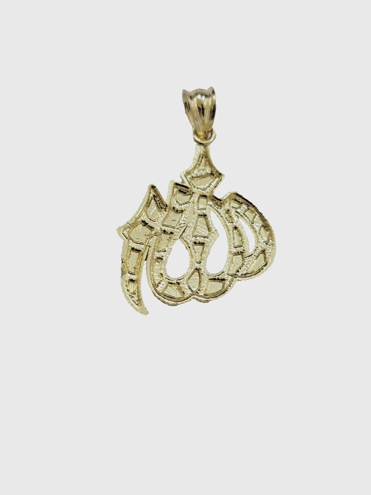 10k Gold Allah Charm Miami Cuban Chain 20" 3mm Necklace Pendant , REAL 10kt SET