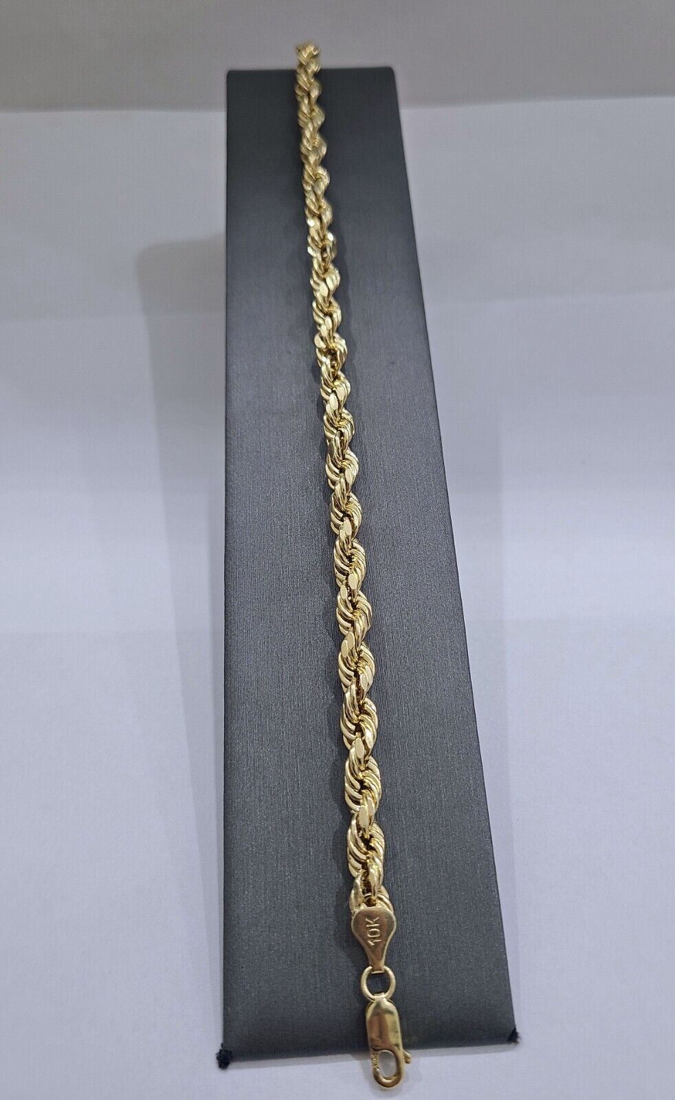 Real 10k Yellow Gold 5mm Rope Bracelet 9'' inch 10kt Unisex