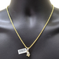 Real 10k Yellow Gold 3mm Rope Chain 20" inch Necklace Praying Hand Charm Pendant