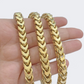 Real 10k Solid Yellow Gold Franco Chain 7mm 26" Inch 10kt Necklace Lobster Lock