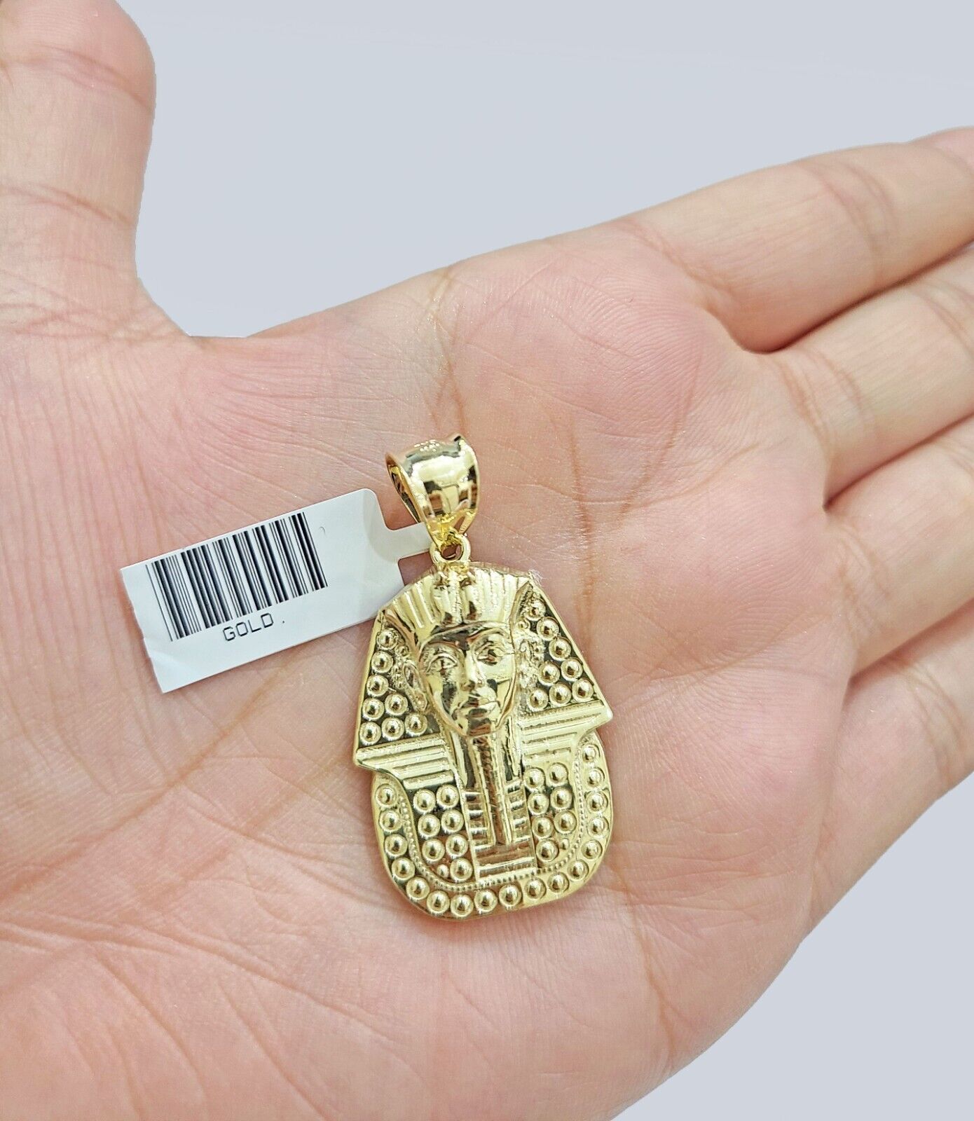 Real 10K Yellow Gold Head Charm For 1-1.5'' Inches Gold Pendant