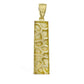 10k Yellow Gold Nugget Bar Charm Pendant 1'' Inch Necklace Chain SALE Real 10kt