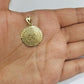 Real 10k Gold Mayan Calendar Circular Charm Pendant 10kt Yellow Gold
