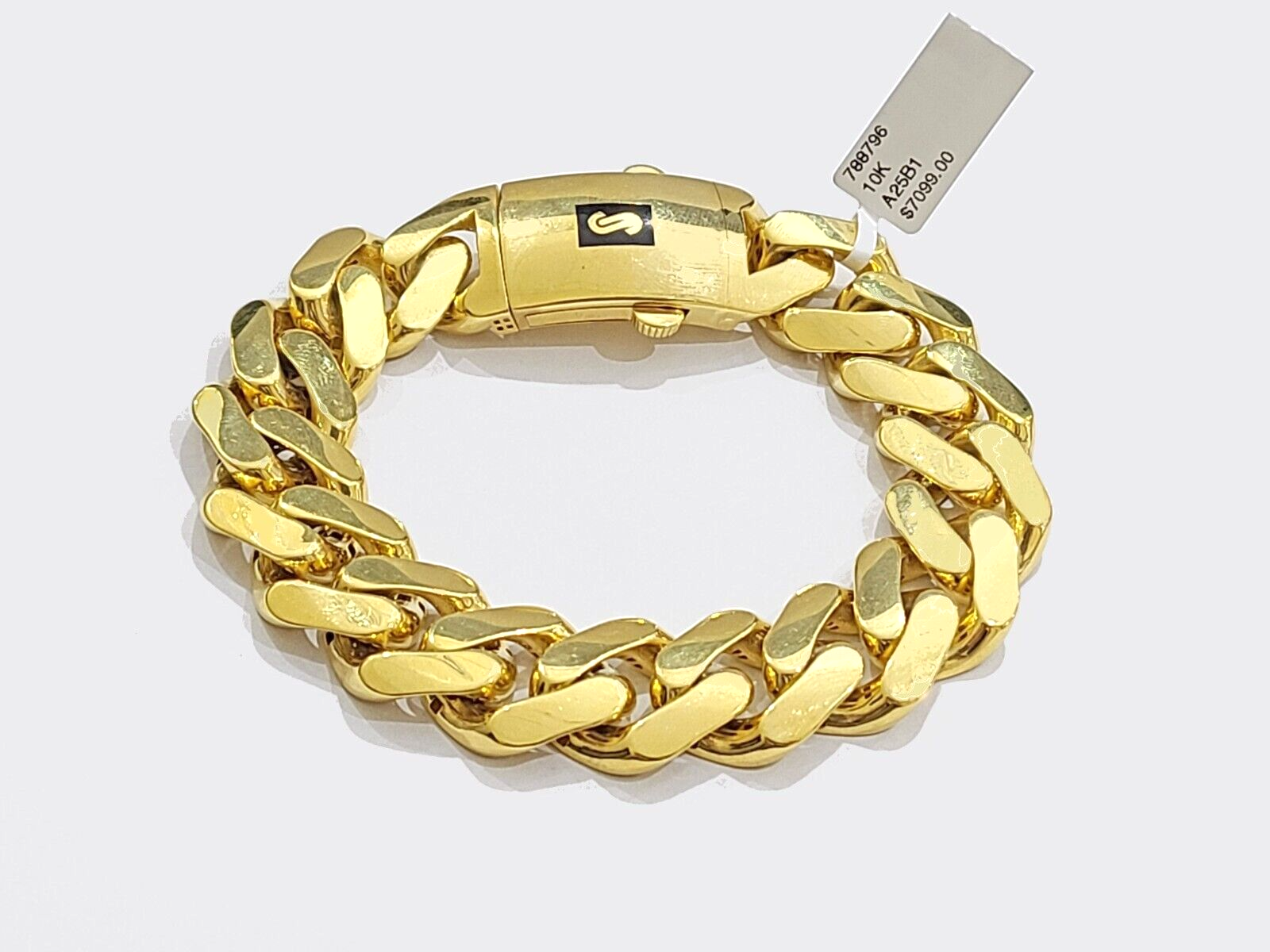 Genuine 14K Yellow Gold 3.50mm Solid Plain Curb Cuban Link Bracelet 7 - 9  Inch - JFL Diamonds & Timepieces