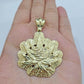 Real 10k Gold Weed leaf Charm Pendant 10kt Yellow Gold Unisex