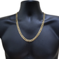 Real 10k Yellow Gold Solid Necklace Cuban Curb Link Chain 10mm 24" inch For Men