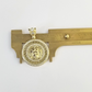 Real 10k Gold Circular Charm 10kt Yellow Gold Pendant Men Women