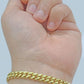 10k Yellow Gold Miami Cuban Link Bracelet 8.5" inch 7mm Real 10kt Box Lock Men