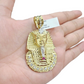 10k Gold Pharaoh Head Charm Rope Chain Necklace 8mm 28'' Set & Pendant 10kt REAL