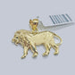 Real 10k Yellow Gold Lion Charm Pendant Men Women 10kt gold