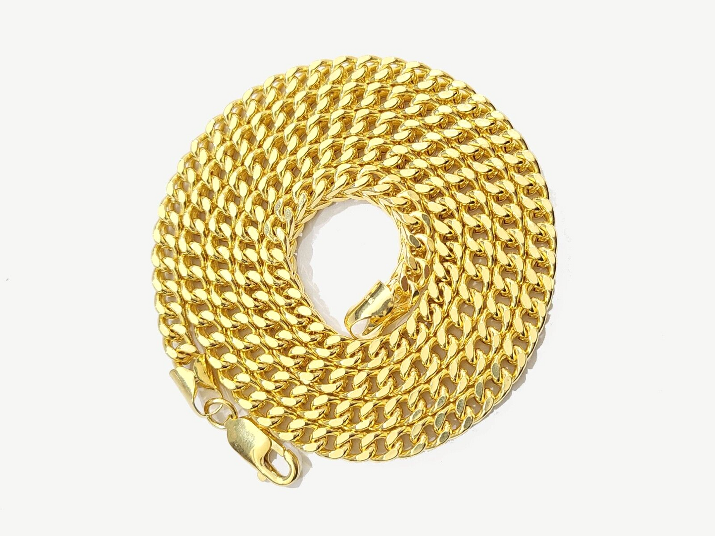 Real 10k Yellow Gold Franco chain Necklace 5mm 30" inch Unisex 10 KT gold chain
