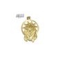10k Gold Circular Jesus Star Head Charm Rope Chain Necklace 6mm 28'' Set Pendant