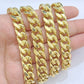 Real 14k Yellow Gold Miami Cuban Link Chain 11mm 24" Necklace Box Lock