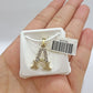 Real 10K Yellow Gold Initials Diamond Cut Charm A-Z Pendant  Alphabets