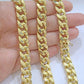 Real 14k Yellow Gold Miami Cuban Link Chain 11mm 24" Necklace Box Lock