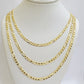 Solid 14k Yellow Gold Figaro chain Necklace 24 Inch 3.5mm Men's STRONG REAL 14kt