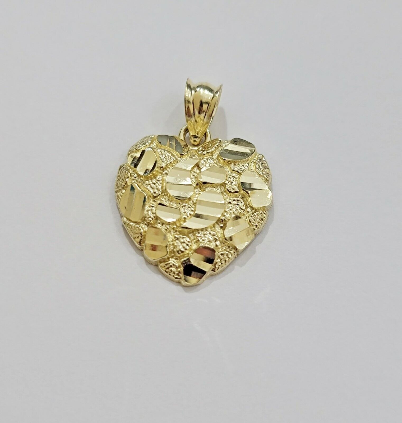 10kt real gold nugget heart popular pendant