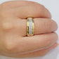 Mens Engagement Wedding Band REAL 14k Yellow Gold Natural Diamond Band Ring SALE