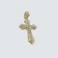 Real 10k Yellow Gold Franco Chain 2.5mm 20" inch Necklace Jesus Cross Charm 10kt