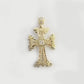 Real 10k Gold Charm Pendant Cross Diamond Cut 10kt Yellow Gold Men Women Unique