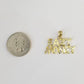 Real 10k Yellow Gold Eazy Money Charm Pendant 10kt for Chain