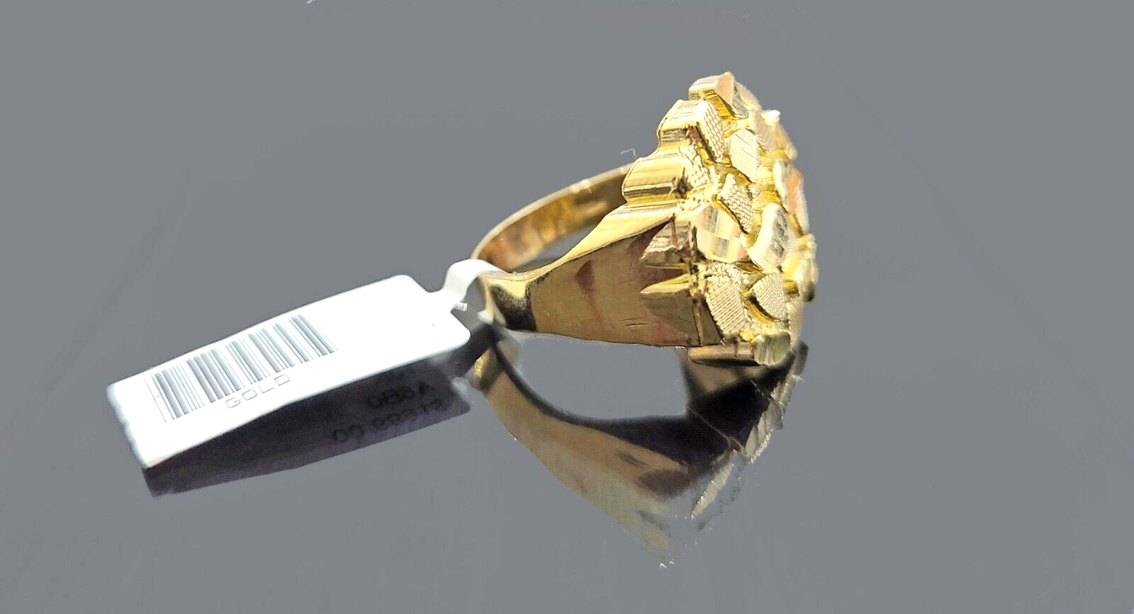 Real 10k Yellow Gold Nugget Ring Band Size 10.5 10kt Gold