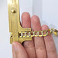 Real 10k Yellow Gold Bracelet Cuban Curb link 8mm 8.5" Two-tone Cuts SOLID 10k