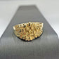 Real 14k Gold Men's Ring Nugget Size 10.5 14kt Yellow Gold Unisex