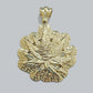 Real 10k Gold Weed leaf Charm Pendant 10kt Yellow Gold Unisex