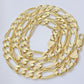 14k Solid Yellow Gold Figaro Chain 10mm 24'' Inches Necklace Real 14kt