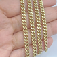 10kt Yellow Gold Miami Cuban Link Chain 10k Necklace 22 Inches 4mm Box Lock Real