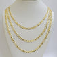 Solid 14k Yellow Gold Figaro chain Necklace 24 Inch 3.5mm Men's STRONG REAL 14kt
