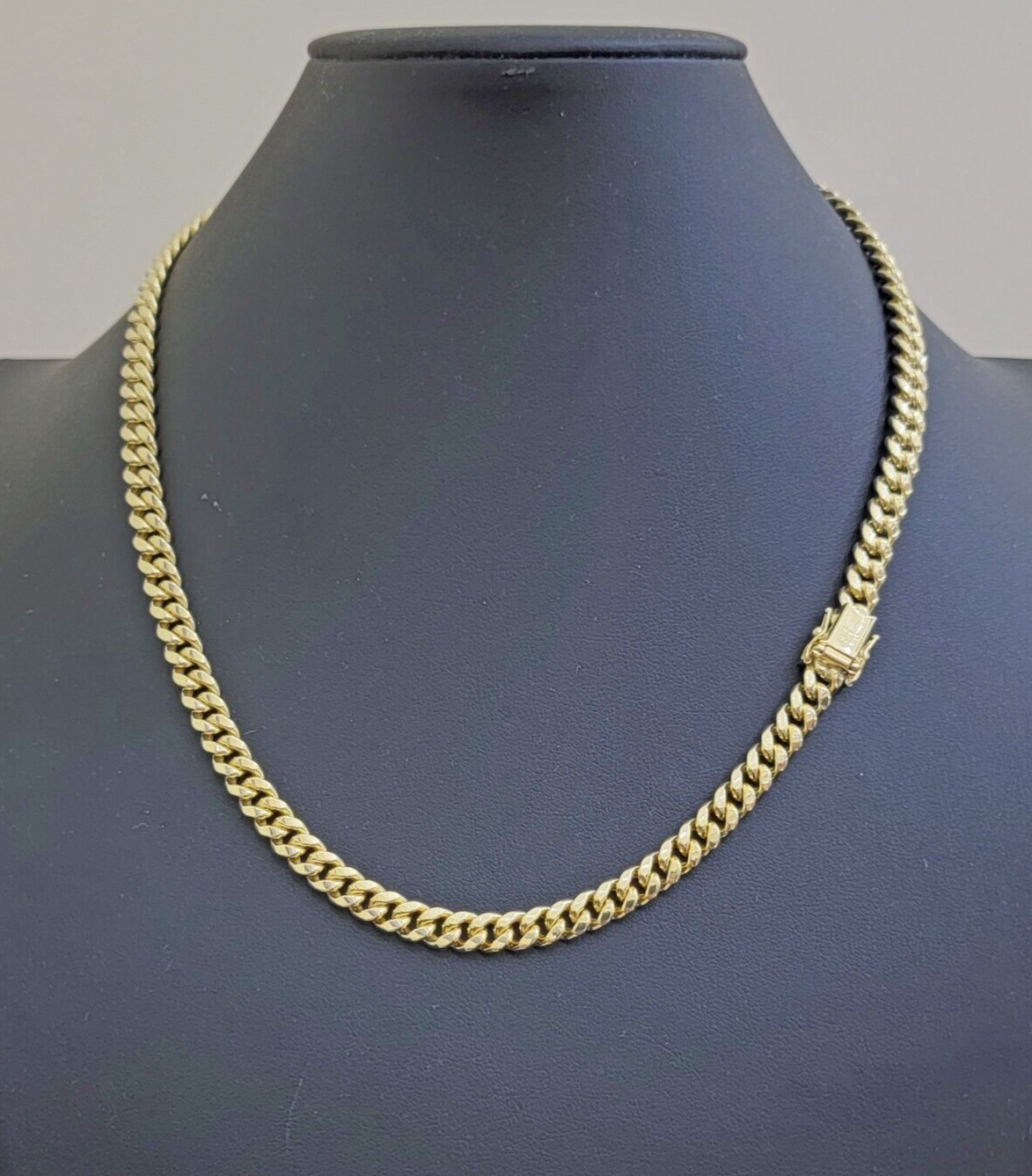 10k Yellow Gold Miami Cuban Link Chain Necklace 7mm 28'' Real 10kt SALE Box Lock