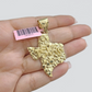 14k Yellow Gold Miami Cuban Chain 24 Inch Necklace Texas Map Charm Pendant Real