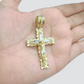Real 14k Yellow Gold Cross Charm Rope Chain 4mm 20'' Necklace Pendant 14kt Jesus