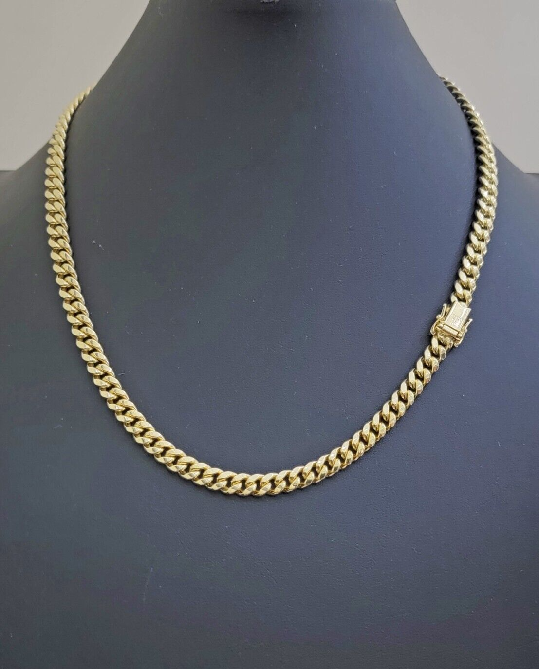 10k Yellow Gold Miami Cuban Link Chain Necklace 7mm 28'' Real 10kt SALE Box Lock