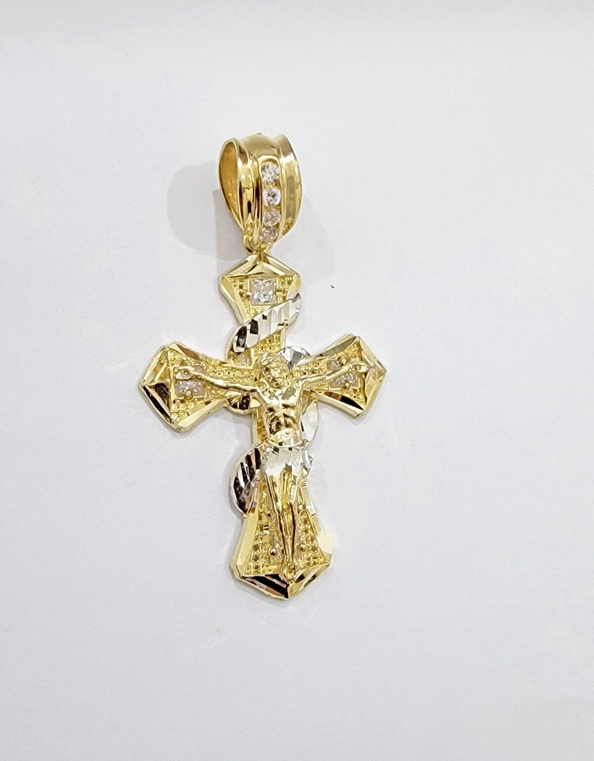 14k Gold Cross Charm Miami Cuban Link Chain 5mm 26'' Necklace 14kt Pendant SALE