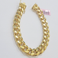 Mens 14k Yellow Gold Bracelet 7.5 Inch Miami Cuban Link Box Clasp REAL 14KT