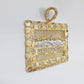 Real 14k Gold Nugget Last Supper Charm  2.6 inch 14kt Yellow Gold