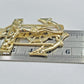 Real 10k Gold Anchor Jesus Crucifix Charm Pendant 10kt Yellow Gold Men Women