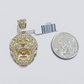 Real 10k Yellow Gold  Lion Head  Charm 1.5''inches  Pendant 10kt for Chain