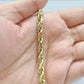 Real 10k Yellow Gold Necklace Rope Chain 6mm 30" inch 10kt Men's Chain For Charm