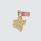 14k Yellow Gold Rope Chain 18'' Inch Necklace Texas Map Charm Pendant Real 14kt
