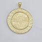 Centenario Coin Charm Solid 10k Yellow Gold 50 Pesos 1947 Centenaro With Bezel