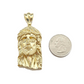 10k Gold Jesus Head Charm Rope Chain Necklace 6mm 30'' Set & Pendant 10kt REAL