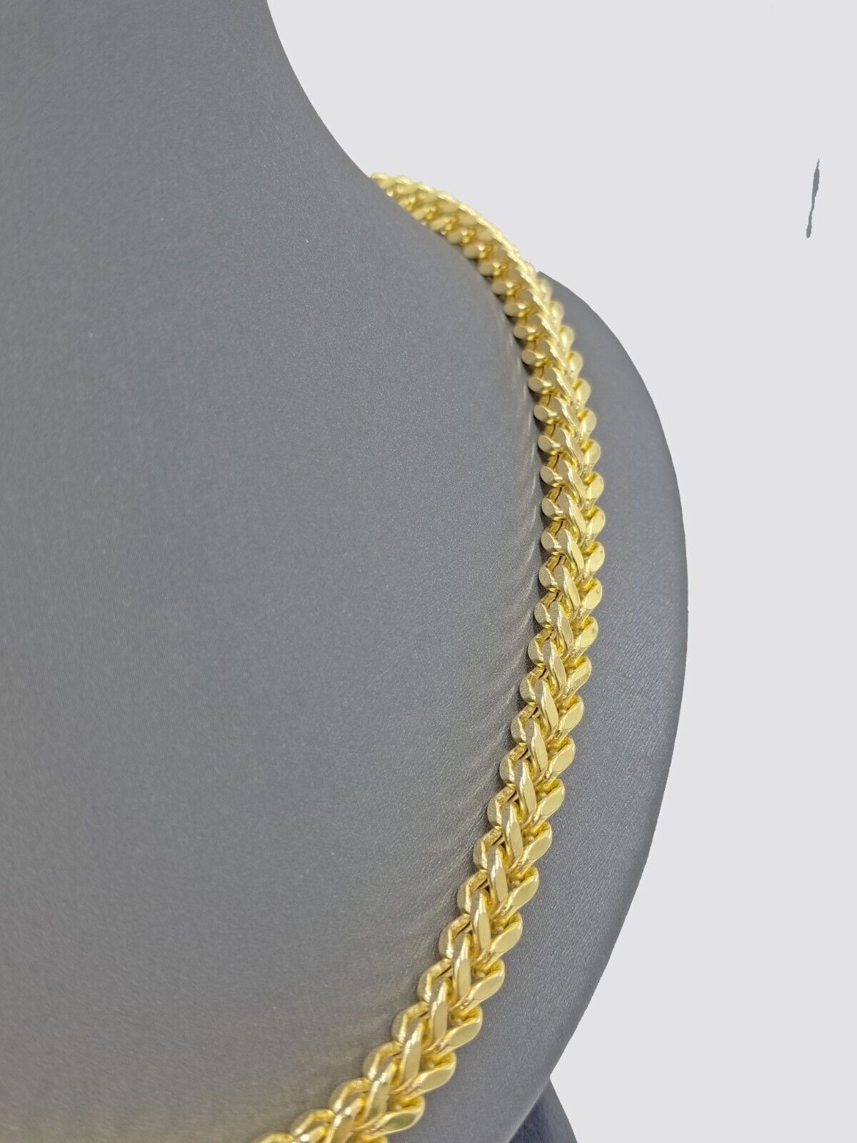 Real 10k Yellow Gold Franco Necklace 5mm 26" inch For Men's 10kt Chain