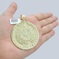 Real 10k Yellow Gold  Mayan Calendar Charm Pendant 10kt for Chain