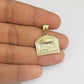 Real 10k Gold Last Supper Charm Dome shape Pendant 10kt Yellow Gold